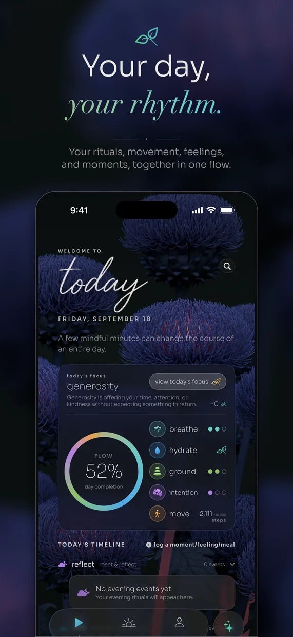 Your day, your rhythm: rituals, movement, feelings and moments together in one flow
