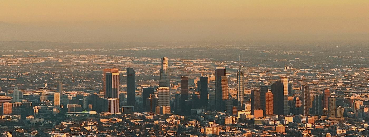 Los Angeles from above at dusk, shot on an iPhone by Arian Rousta.